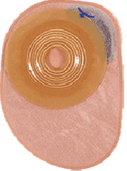 Ostomy Pouch Assura® One-Piece System 7 Inch Length, Midi 1 Inch Stoma Closed End Flat, Pre-Cut