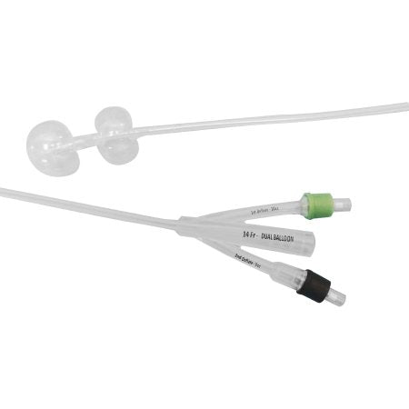 Foley Catheter Duette™ 2-Way Subsumed Tip 10 cc Proximal Balloon, 5 cc Distal Balloon 18 Fr. Silicone