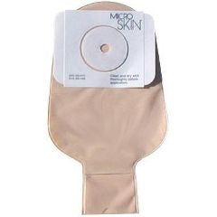 Colostomy Pouch MicroSkin® One-Piece System 11 Inch Length 1-1/8 Inch Stoma Drainable Flat, Pre-Cut