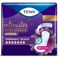 Bladder Control Pad TENA® Intimates™ Overnight 16 Inch Length Heavy Absorbency Dry-Fast Core™ One Size Fits Most Adult Female Disposable