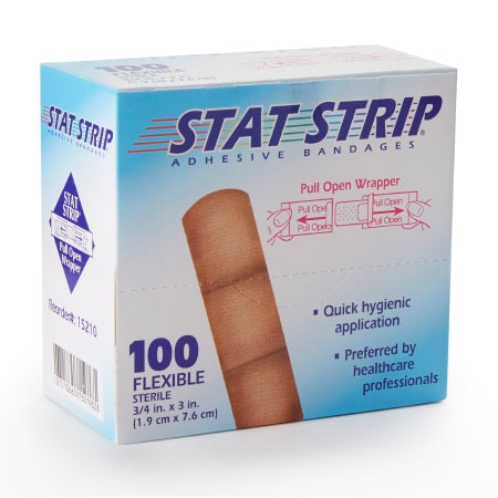 Adhesive Strip American® White Cross Stat Strip®  Fabric Rectangle Tan Sterile