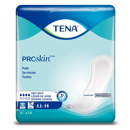 Incontinence Liner TENA ProSkin™ Day Light 13 Inch Length Moderate Absorbency Dry-Fast Core™ One Size Fits Most Adult Unisex Disposable