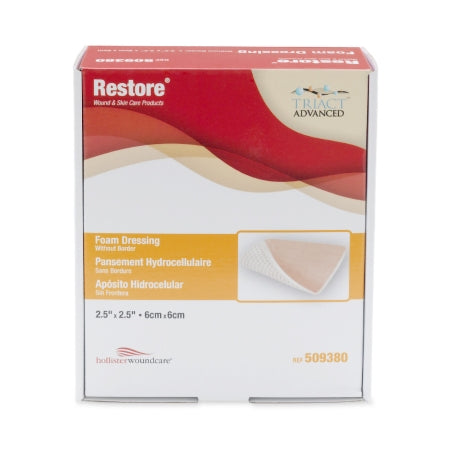 Foam Dressing Restore™ 2-1/2 X 2-1/2 Inch Square Non-Adhesive without Border Sterile