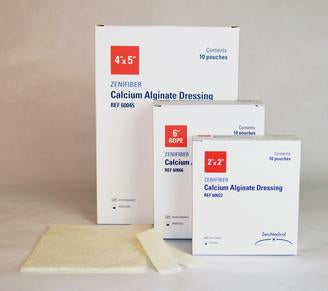 Alginate Dressing Zenifiber 8 X 8 Inch Square Calcium Alginate Sterile