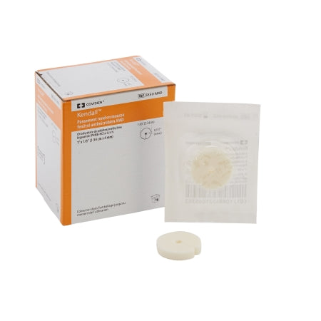 Antimicrobial Foam Dressing Kendall™ AMD 1 Inch Diameter Non-Adhesive without Border Sterile
