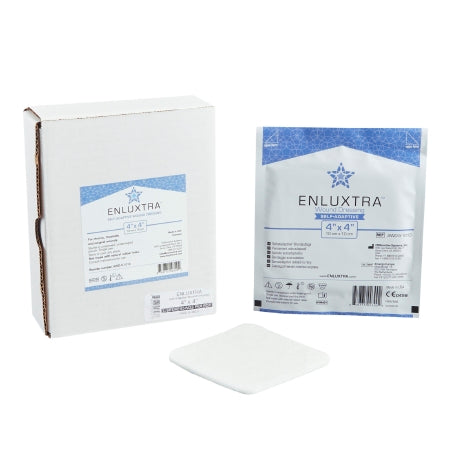 Super Absorbent Dressing Enluxtra™ Self-Adaptive 4 X 4 Inch Humifiber Polymer Square Sterile