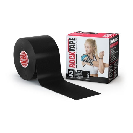 Kinesiology Tape Rock Tape® Water Resistant Cotton / Nylon Black NonSterile