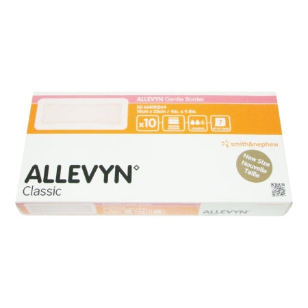 Silicone Foam Dressing Allevyn Gentle Border 4 X 8 Inch Rectangle Silicone Gel Adhesive with Border Sterile
