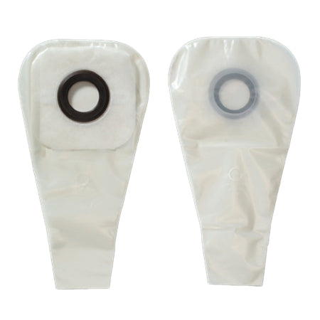 Ostomy Pouch Karaya 5 One-Piece System 16 Inch Length 7/8 Inch Stoma Drainable Convex, Pre-Cut