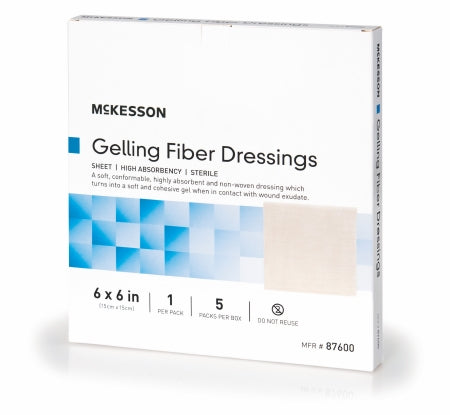 Absorbent Gelling Fiber Dressing Carboxymethyl Cellulose (CMC) 6 X 6 Inch