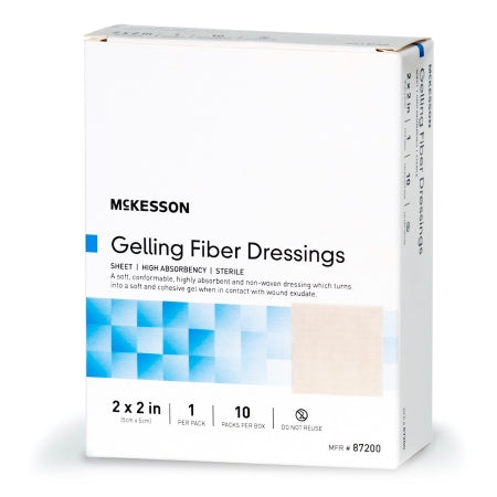 Absorbent Gelling Fiber Dressing Carboxymethyl Cellulose (CMC) 2 X 2 Inch