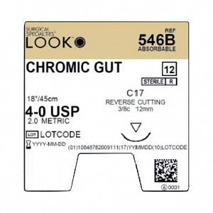 Reverse Cutting Chromic Gut Suture