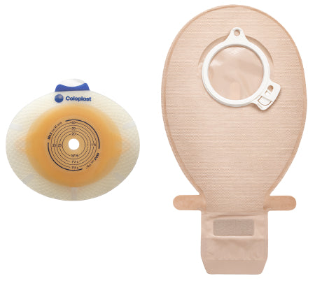 Ostomy Barrier SenSura® Precut, Standard Wear Double Layer Adhesive 50 mm Flange Red Code System 1-1/8 Inch Opening