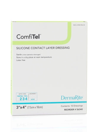 Wound Contact Layer Dressing ComfiTel™ 3 X 4 Inch Silicone Rectangle Sterile