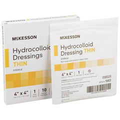 Hydrocolloid Dressing 4 X 4 Inch Square Sterile