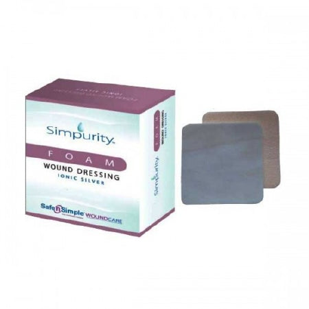 Silver Foam Dressing Simpurity™ 4 X 5 Inch Rectangle Sterile