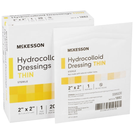 Hydrocolloid Dressing 2 X 2 Inch Square Sterile