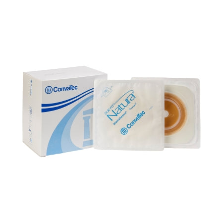 Ostomy Barrier Sur-Fit Natura® Trim to Fit, Standard Wear Stomahesive® White Tape 45 mm Flange Sur-Fit® Natura® System Hydrocolloid Up to 1 to 1-1/4 Inch Opening 4 X 4 Inch