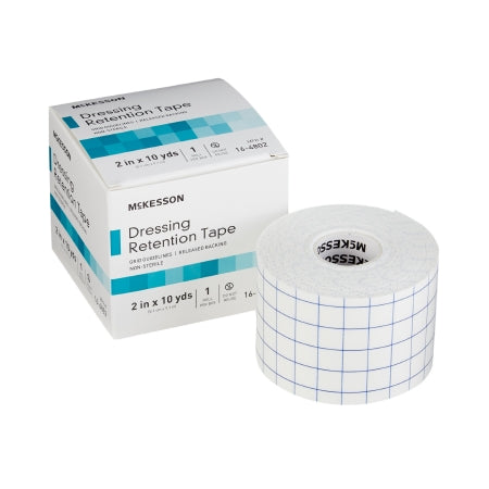 Dressing Retention Tape with Liner Water Resistant Nonwoven / Printed Release Paper White NonSterile