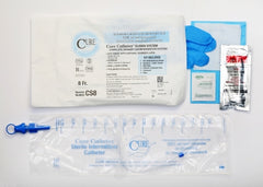 Intermittent Catheter Kit Cure Catheter™ Closed System / Straight Tip 8 Fr. Without Balloon