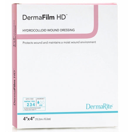 Hydrocolloid Dressing DermaFilm® 4 X 4 Inch Square Sterile