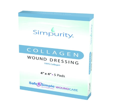 Collagen Dressing Simpurity™ Without Border Collagen 4 X 4 Inch 5 Count