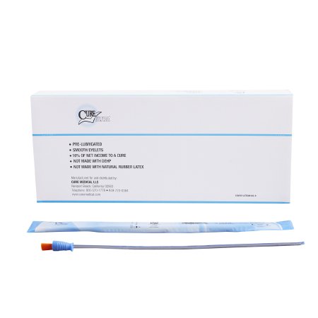 Urethral Catheter Cure Ultra® Coude Tip Lubricated PVC 16 Fr. 16 Inch