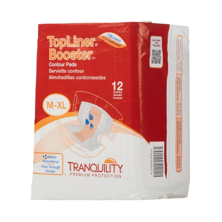 Incontinence Booster Pad Tranquility® Top Liner® Contour 13-1/2 X 21-1/2 Inch Heavy Absorbency Superabsorbant Core One Size Fits Most Adult Unisex Disposable