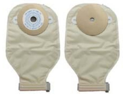 Ostomy Pouch One-Piece System 11 Inch Length Drainable Deep Convex, Pre-Cut