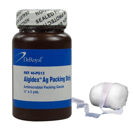 Silver Wound Packing Strip Algidex Ag® 1/2 Inch X 5 Yard Strip Sterile