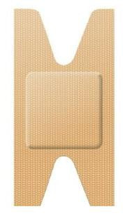 Adhesive Strip American® White Cross 1-1/2 X 3 Inch Fabric Knuckle Tan Sterile