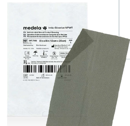 Silver Wound Contact Layer Dressing Invia® Silverlon®NPWT 4 X 5 Inch Rectangle Sterile