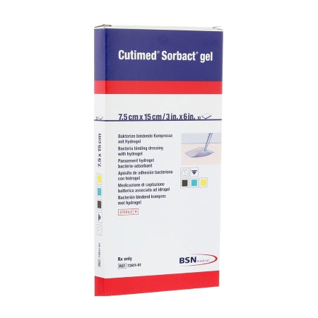Antimicrobial Hydrogel Dressing Cutimed® Sorbact® 3 X 6 Inch Sterile