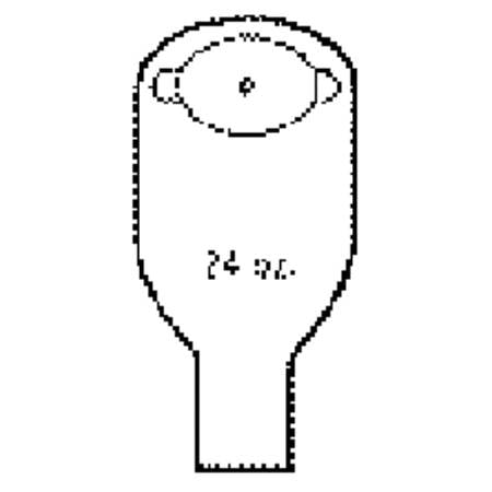 Ostomy Pouch 1-1/2 to 2-3/4 Inch Stoma Round, Oval D, Flat, Trim to Fit