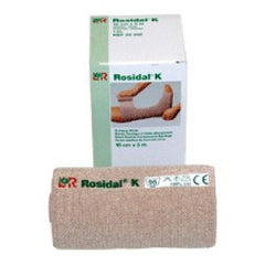 Compression Bandage Rosidal® K 4 Inch X 11 Yard High Compression Clip Detached Closure Tan NonSterile