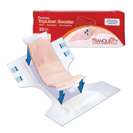 Incontinence Booster Pad Tranquility® TopLiner™ 4 X 14 Inch Heavy Absorbency Superabsorbant Core Regular Adult Unisex Disposable