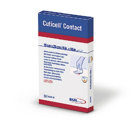 Wound Contact Layer Dressing Cuticell® Contact® 3 X 4 Inch Silicone Rectangle Sterile