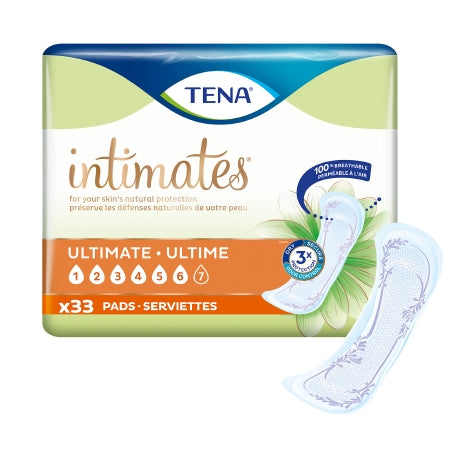 Bladder Control Pad TENA® Intimates™ Ultimate 16 Inch Length Heavy Absorbency Dry-Fast Core™ One Size Fits Most Adult Female Disposable