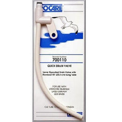 Long DrainTube Urocare® Quick Drain Valve™ Standard, 0.25 I.D. X 10 Long Inch, White rubber and Plastic, NonSterile