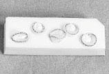 Surgical Peanut Sponge X-Ray Detectable Cotton / Gauze 3/8 Inch Diameter 5 Count Foam Count Holder Sterile
