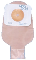 Ileostomy Pouch MicroSkin® One-Piece System 11 Inch Length Up to 1-3/4 Inch Stoma Drainable Flat, Trim to Fit