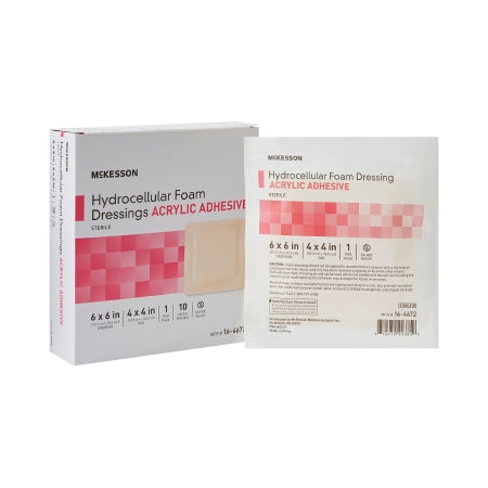 Foam Dressing 6 X 6 Inch Square Acrylic Adhesive with Border Sterile ...
