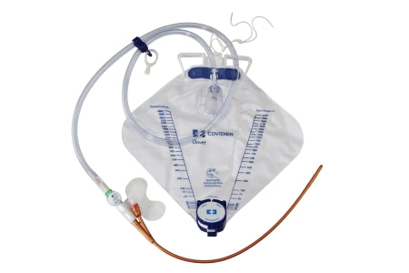 Indwelling Catheter Kit Dover™ Premium Foley 14 Fr. 5 cc Balloon Silver Hydrogel Coated Silicone