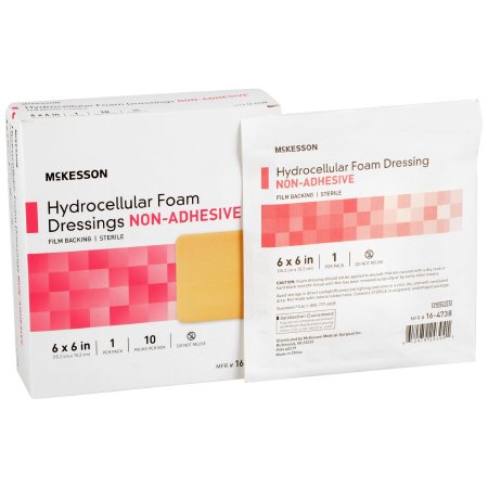 Foam Dressing 6 X 6 Inch Square Non-Adhesive without Border Sterile