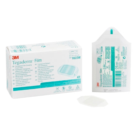 Transparent Film Dressing 3M™ Tegaderm™ Rectangle 1-3/4 X 1-3/4 Inch Frame Style Delivery With Label Sterile