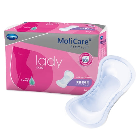 Bladder Control Pad MoliCare® Premium Lady Pads 4-1/2 X 10-1/2 Inch Light Absorbency Polymer Core One Size Fits Most Adult Female Disposable
