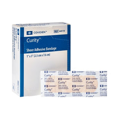 Adhesive Strip Curity™ Plastic Rectangle Sheer Sterile
