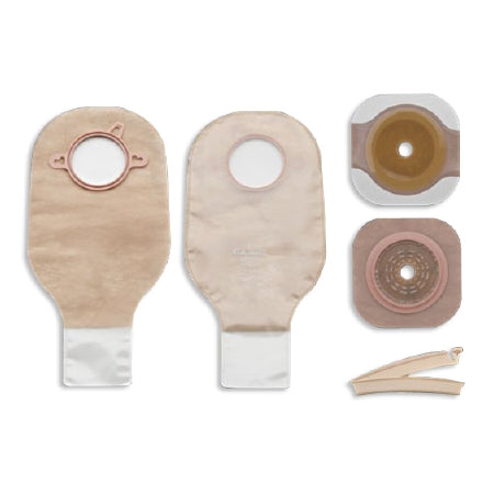 Ileostomy / Colostomy Pouch New Image™ Two-Piece System 12 Inch Length Drainable Flat, Trim to Fit