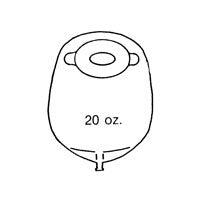 Urostomy Pouch Nu-Flex™ 3-1/4 Inch Length 1-1/8 to 2 Inch Stoma Oval B, Deep Convex, Trim to Fit