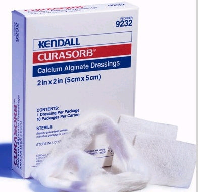 Alginate Dressing Kendall™ 4 X 5-1/2 Inch Square Calcium Alginate Sterile